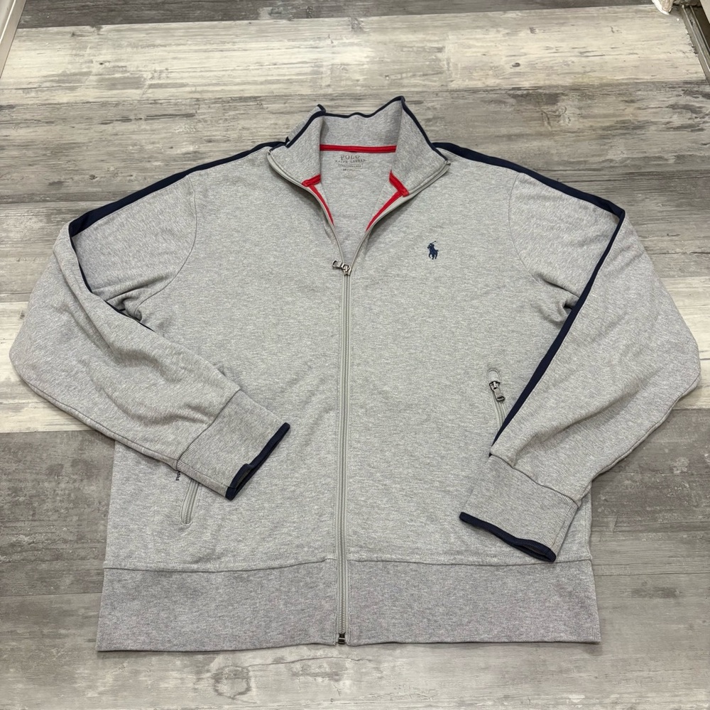 Polo Ralph Lauren Performance Full-Zip Track Jacket Gray size M